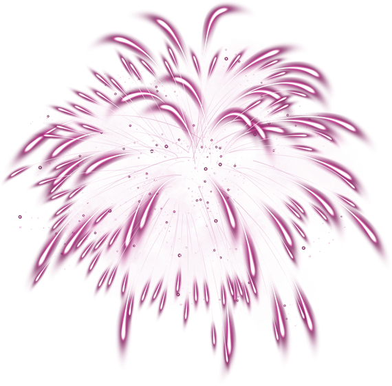 Glowing Pink Firework Explosion